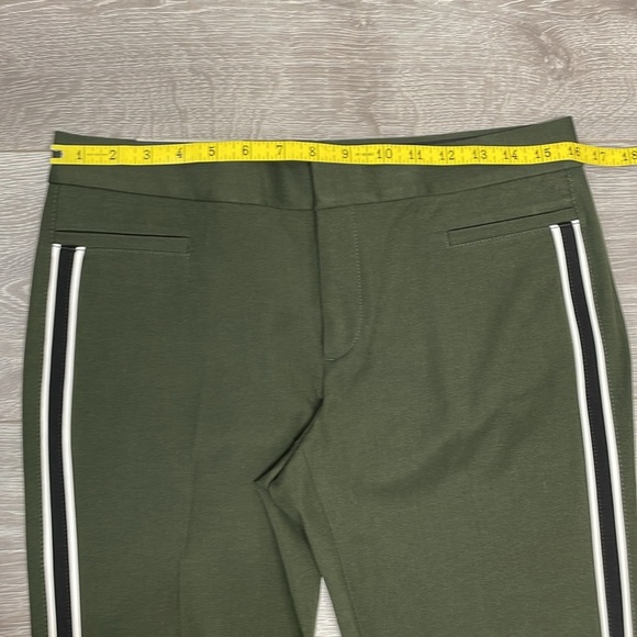 NWT Banana Republic Sloan Mid Rise Olive Green Side Stripe Trouser Pants 6S - Picture 9 of 16